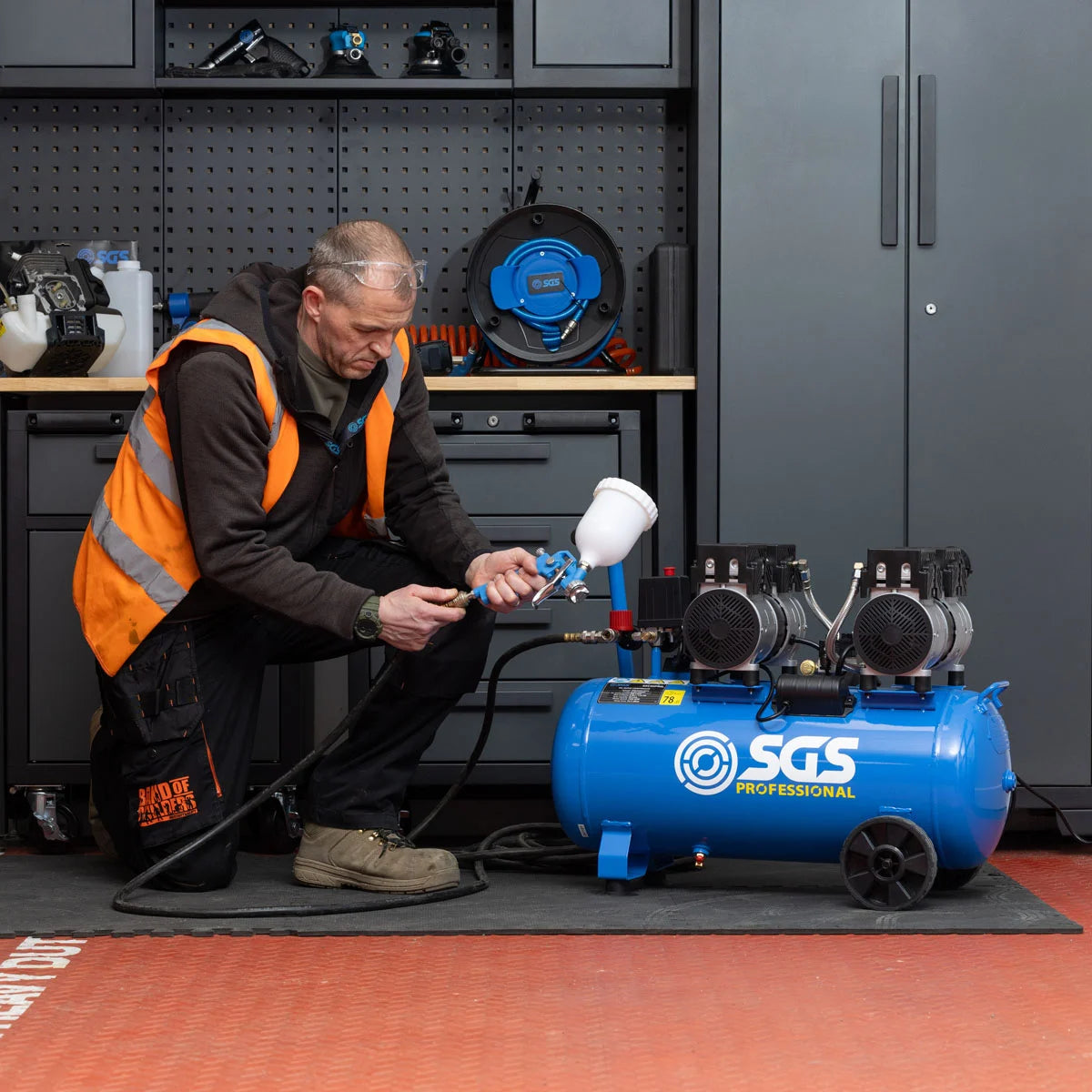 SGS Pro Super Silent 50 Litre Air Compressor | 9 CFM | 2 HP | 115 PSI